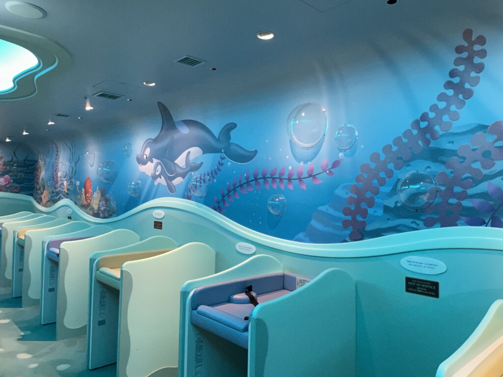 Baby Care room in mermaid grotto at tokyo disneysea japan