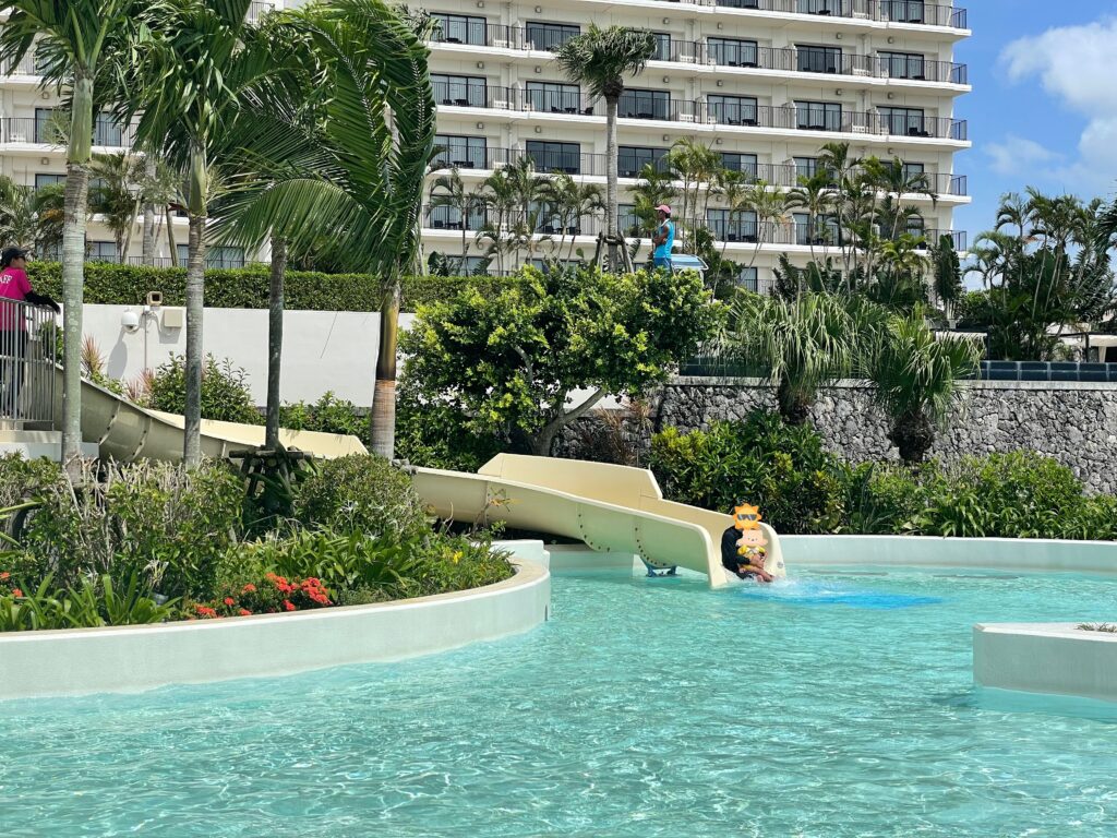 hotel monterey okinawa pool with slide