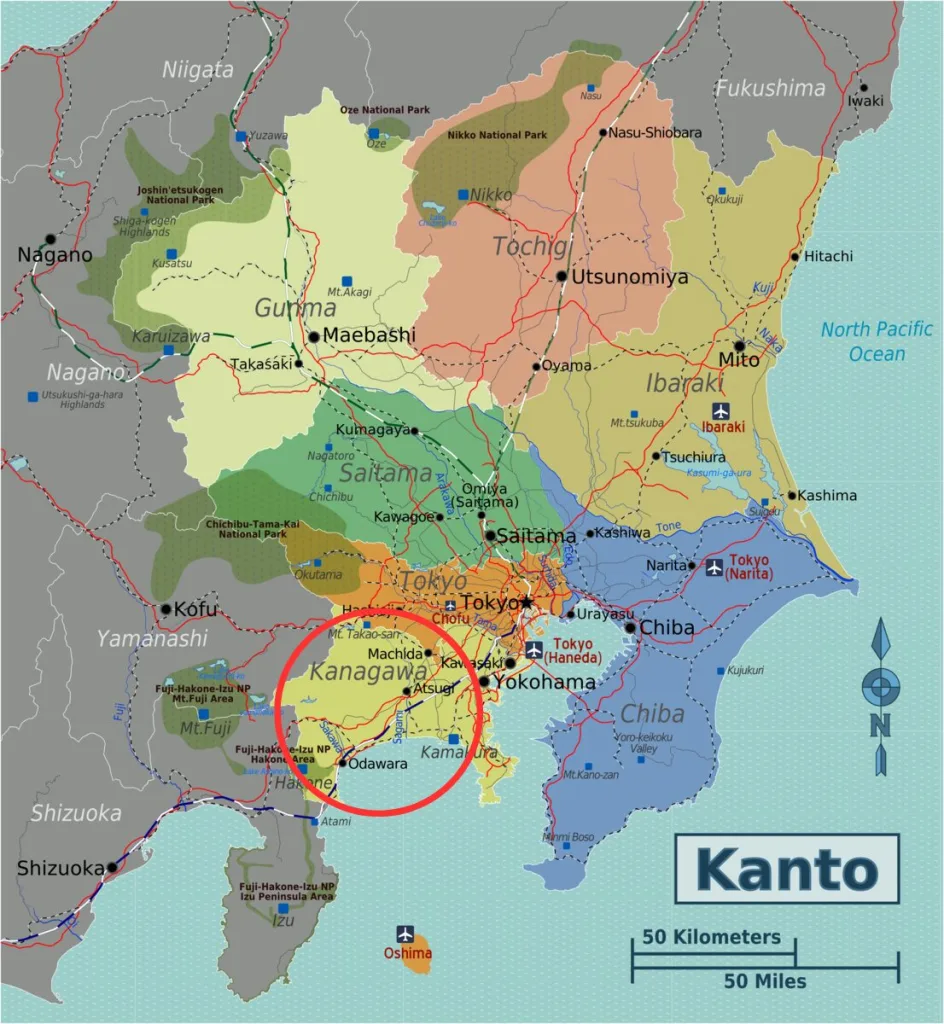 kanagawa map