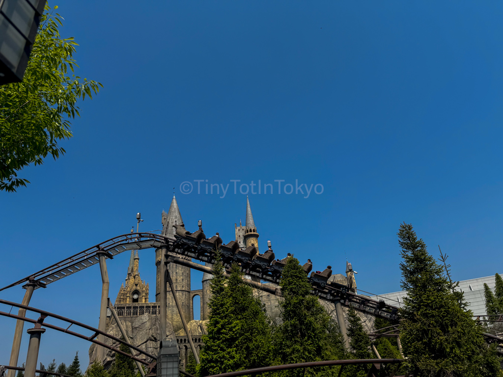 a section of the Flight of the Hippogriff ride at Universal Studios Japan 