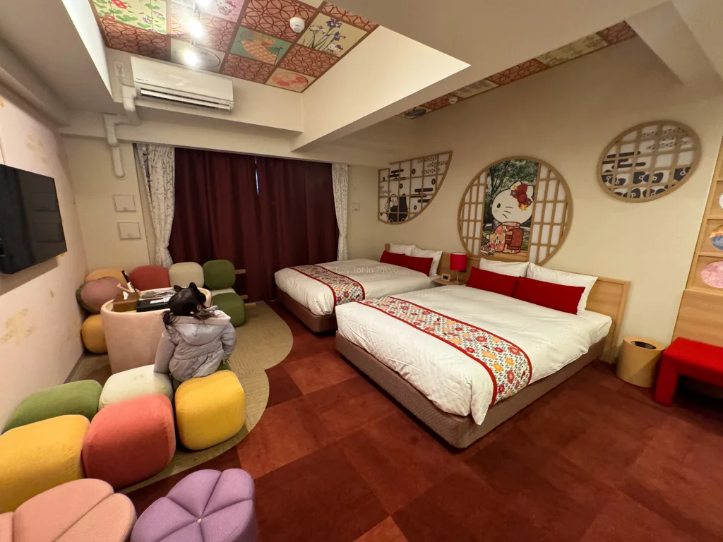 Hello Kitty Hotel Room in Japan at RESI STAY KYOTO