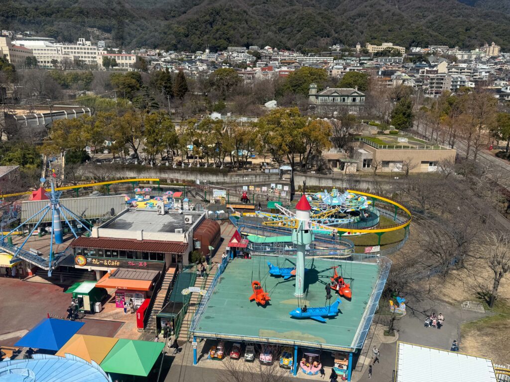 Arial view of Kobe Oji Zoo