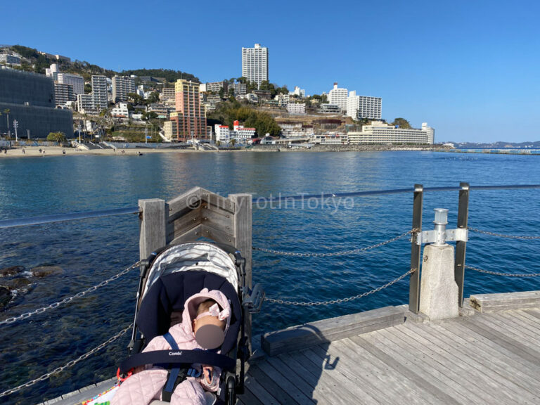 baby in a stroller in itami japan