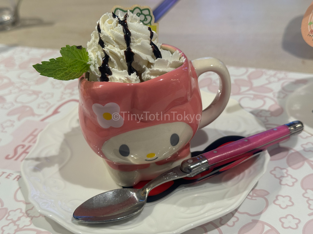 my melody banana parfait at Awaji Island Hello Kitty Show Box 