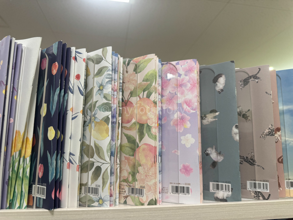 notebooks at the 100 yen dollar store in Japan