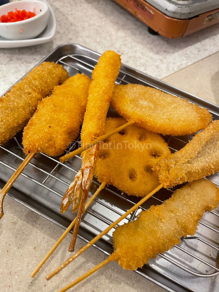 Kushikatsu Tanaka's food