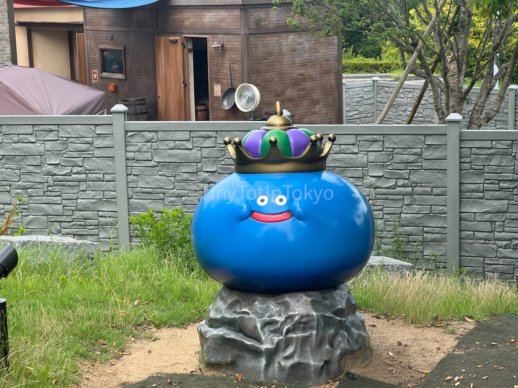 slime king at dragon quest island theme park in Japan