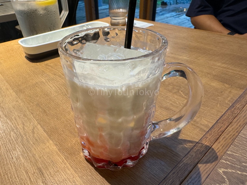 Strawberry lassi at Hoshino Resort Tomamu in Hokkaido