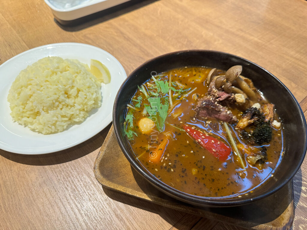 Garaku soup curry at Hoshino Resort Tomamu in Hokkaido