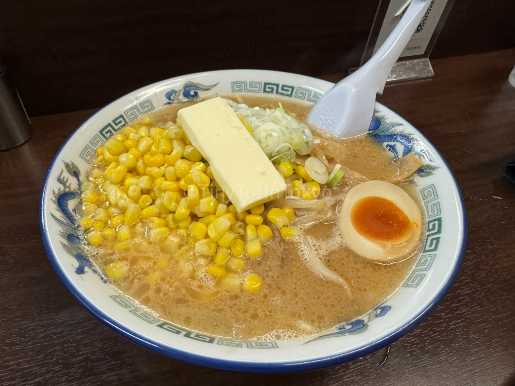 butter miso corn ramen at Tenhou in Sapporo