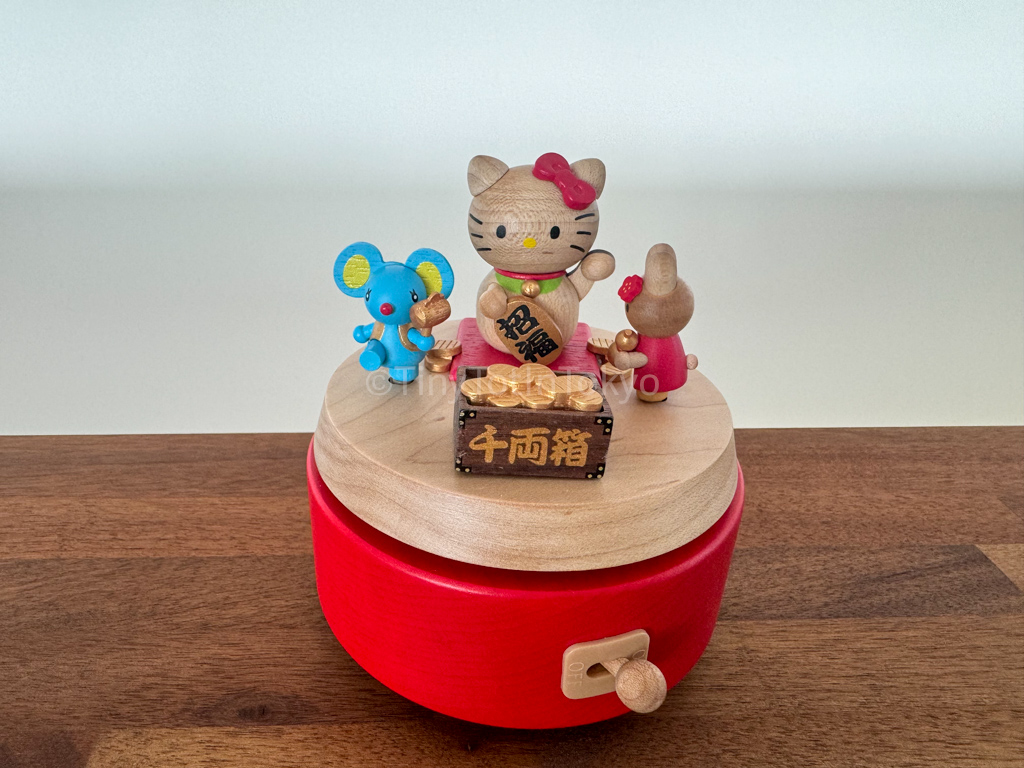 Wooden Hello Kitty Music Box from Otaru Hokkaido