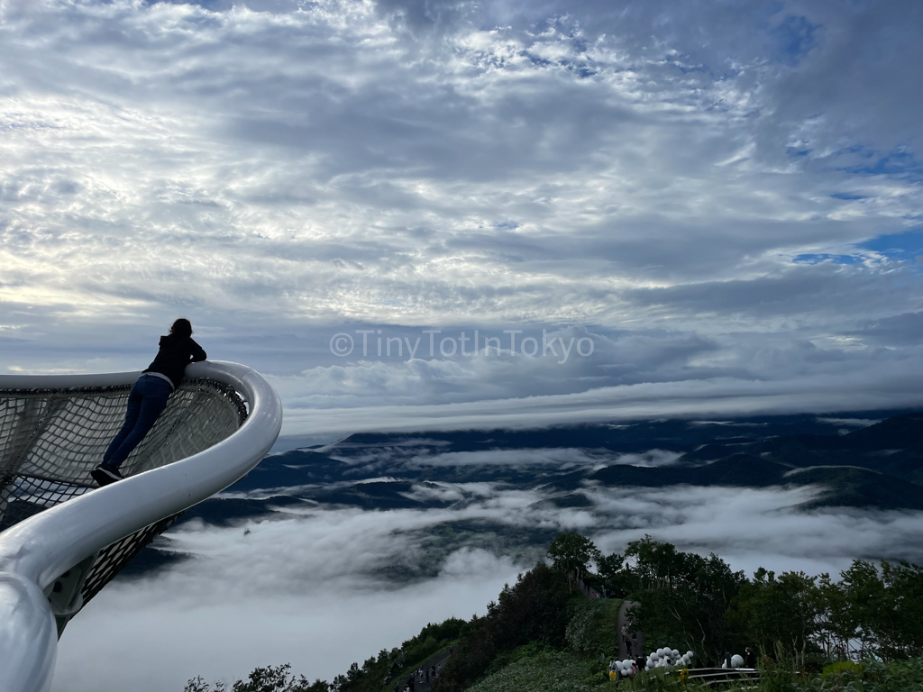 Cloud pool at unkai terrace at Hoshino Resort Tomamu in Hokkaido