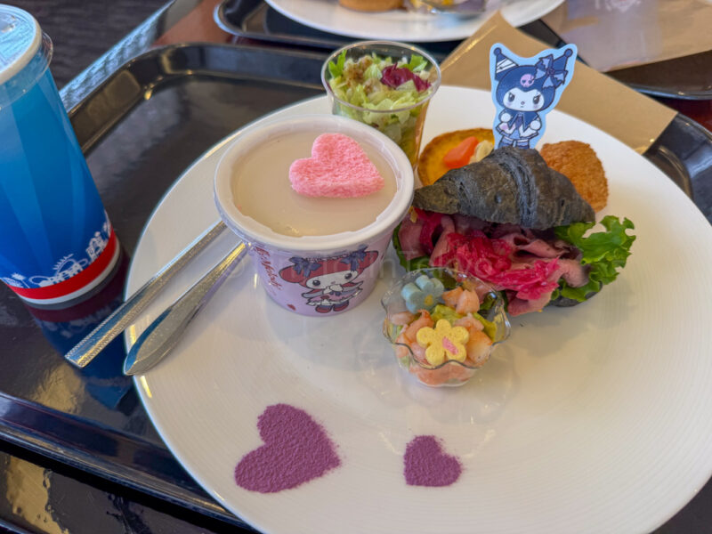 Kuromi halloween meal at usj