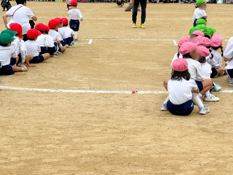 Kids at a sports festival in Japan