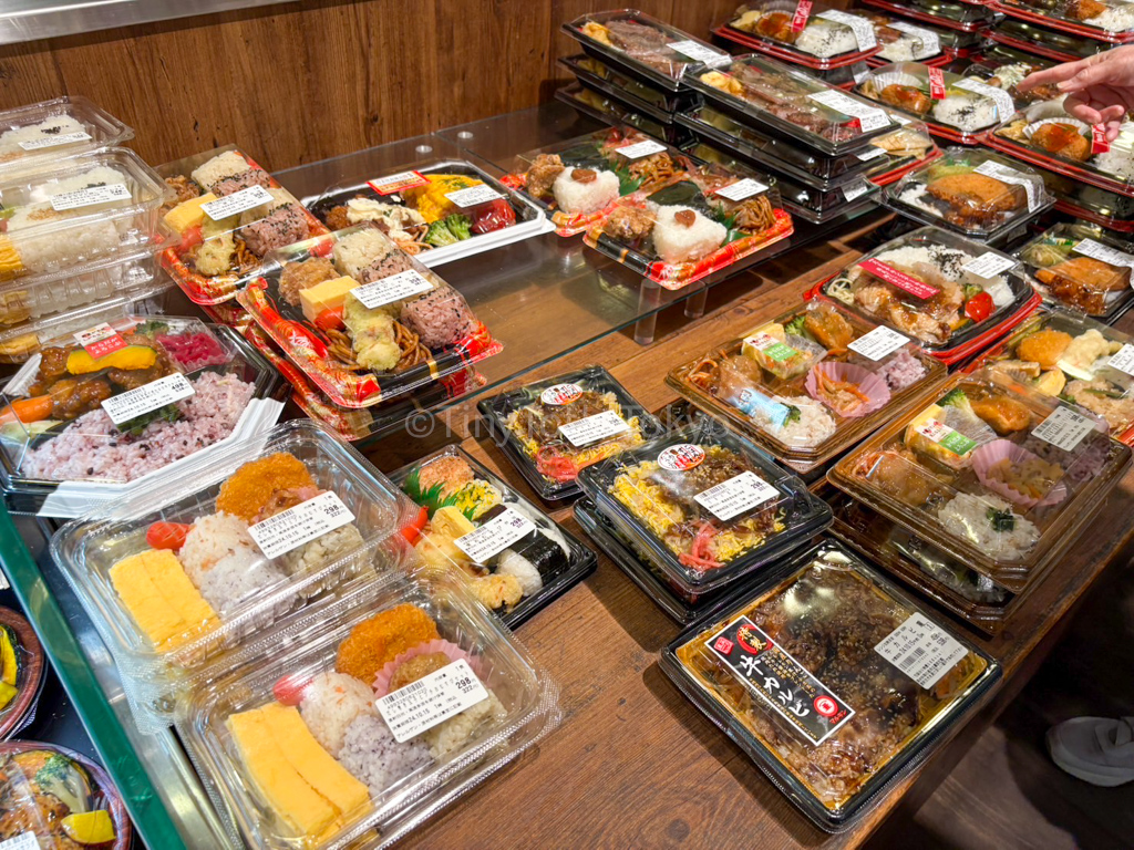 bento boxes at a grocery store in Japan