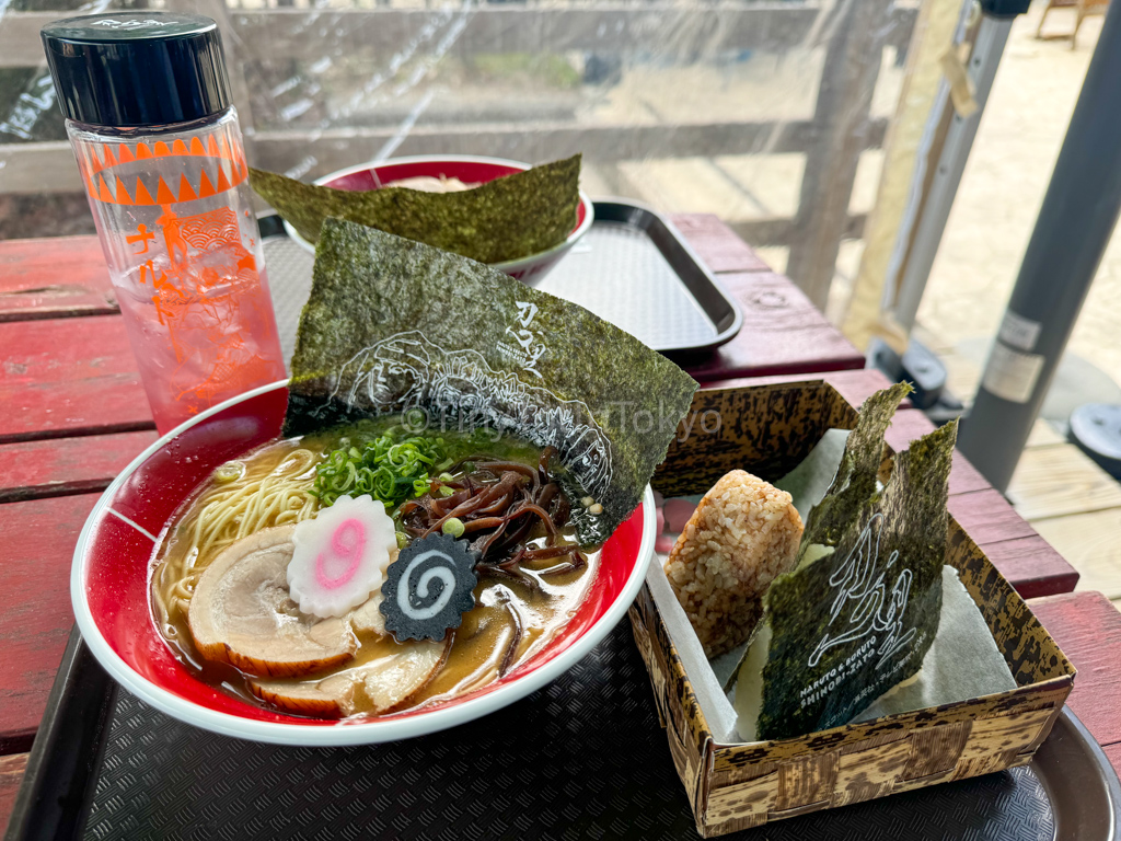 Ramen set menu at naruto theme park in Japan