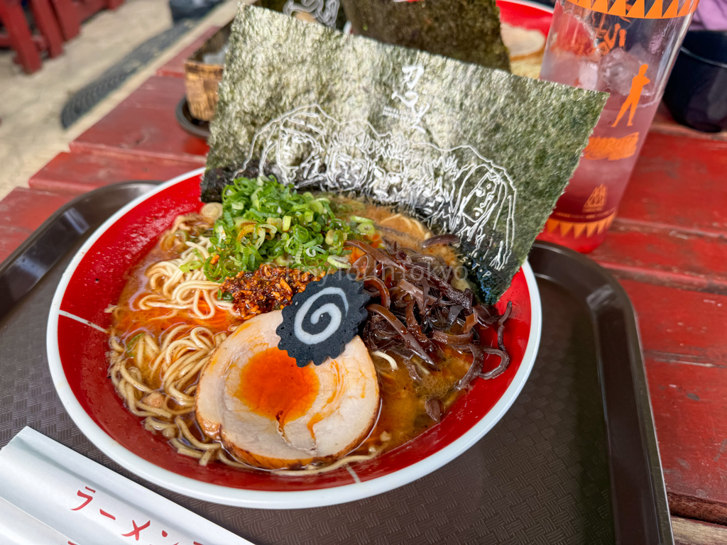 Akatsuki ramen at the naruto theme park in Japan