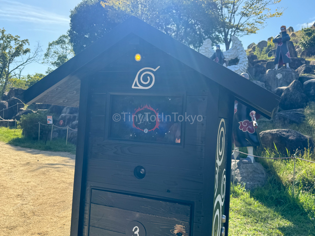 Earth scroll attraction shrine at the the naruto theme park in Japan