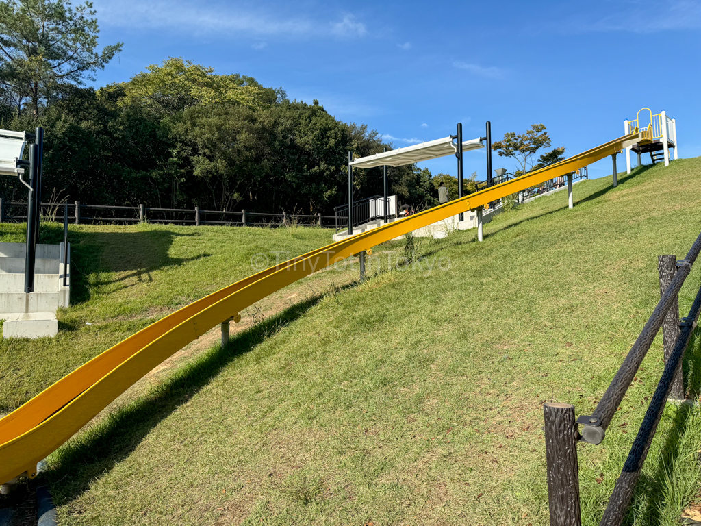 Slide at Wooden Playground in Awaji