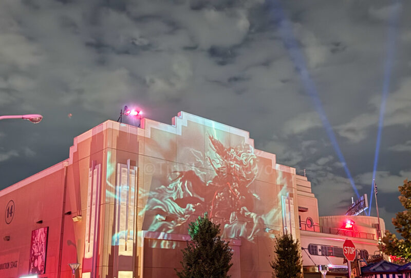 Zombie Projections on buildings at USJ 