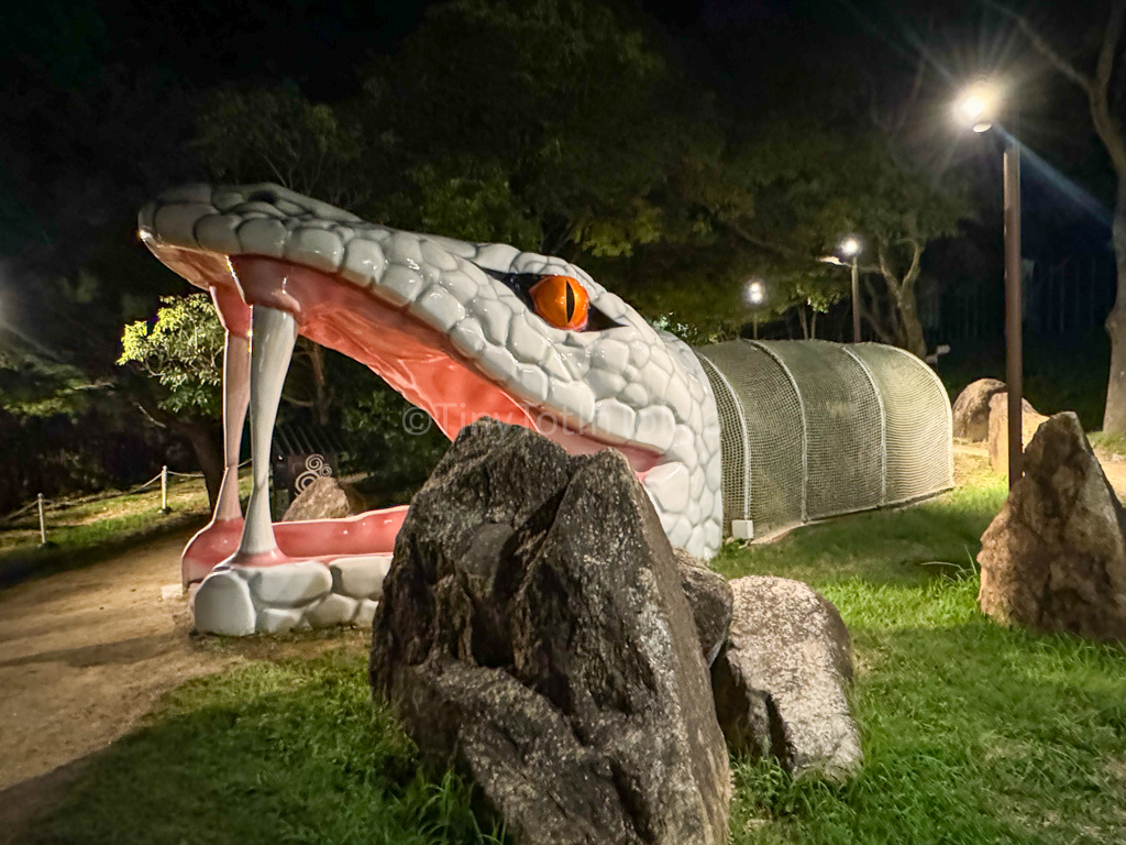 Orochimaru snake at the Naruto theme park in Japan