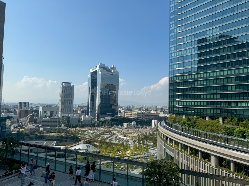 view from KAZE no hiroba plaza in Osaka Umeda