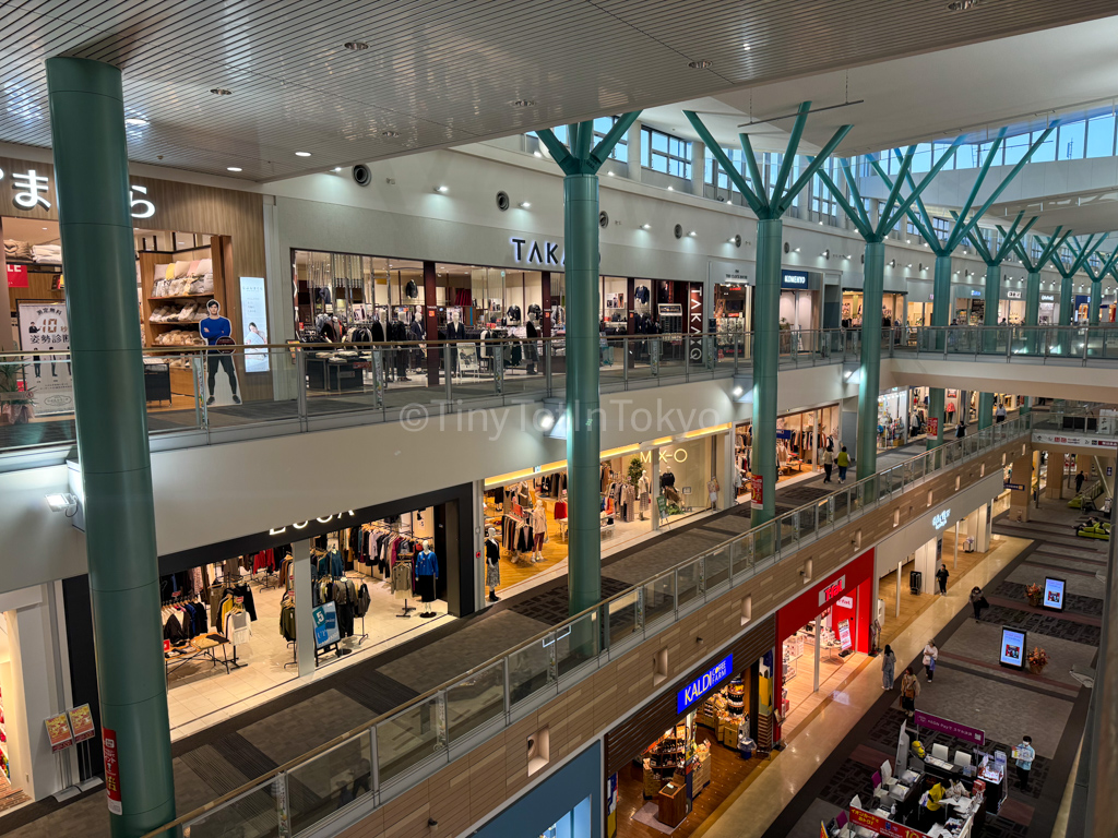 Inside of a shopping mall in Japan