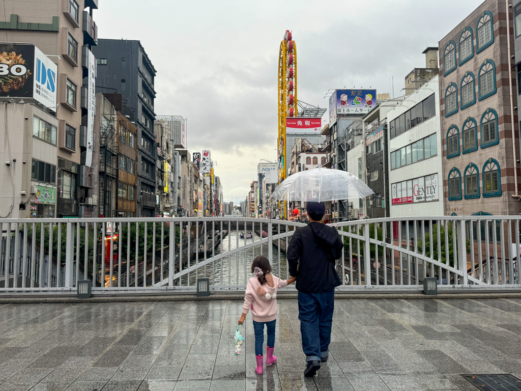 View from bridge over Dotonbori Canal 