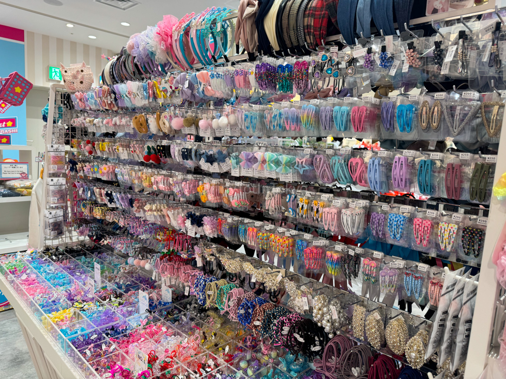 cute hair ties for kids at kiddy land in shinsaibashi parco