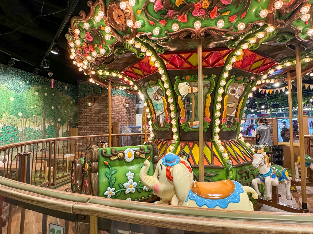 merry go round at mollyfantasy indoor playground in umeda osaka