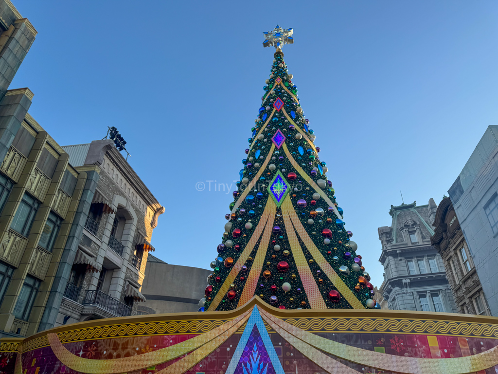 Christmas tree during the day at Universal Studios Japan