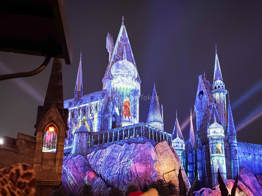 Hogwarts castle at Christmas at Universal Studios Japan