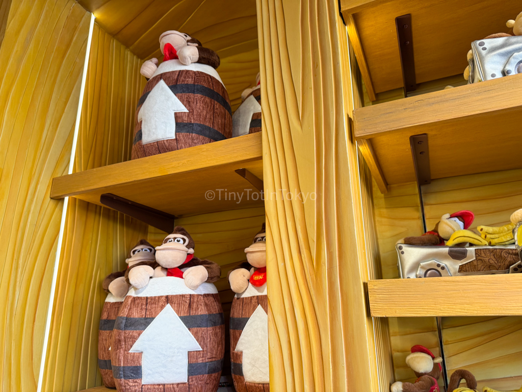 Barrel plushies at Donkey Kong Country