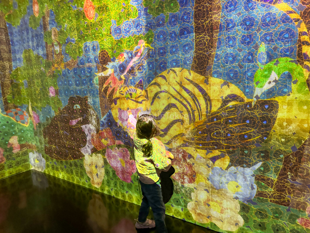 Nirvana room at teamlab borderless with kids 