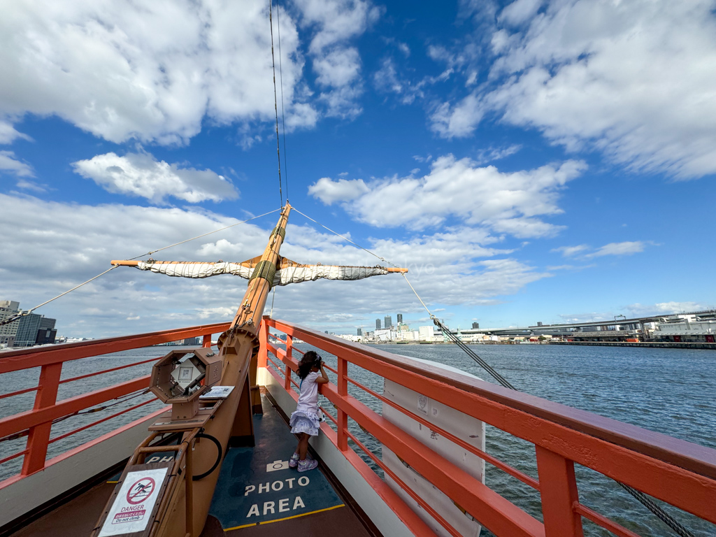 Child on the Santa Maria Cruise Ship in Osaka