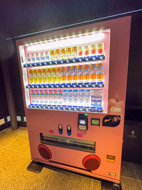 Kirby vending machine at nintendo museum
