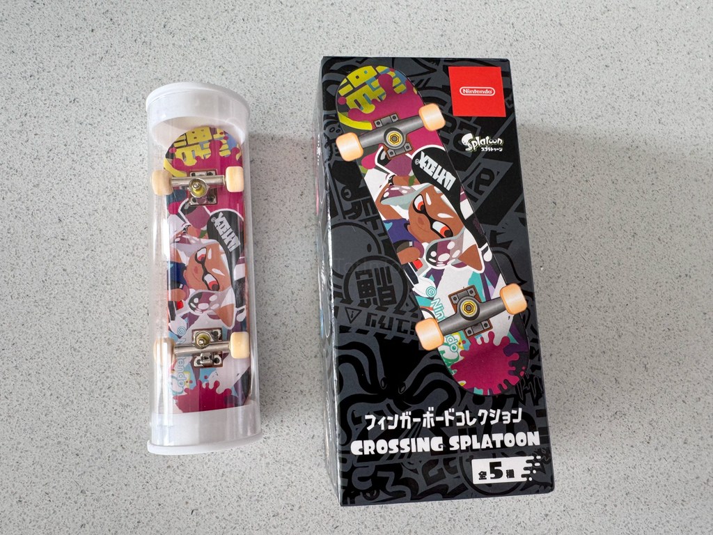 Splatoon skateboard souvenir at nintendo museum