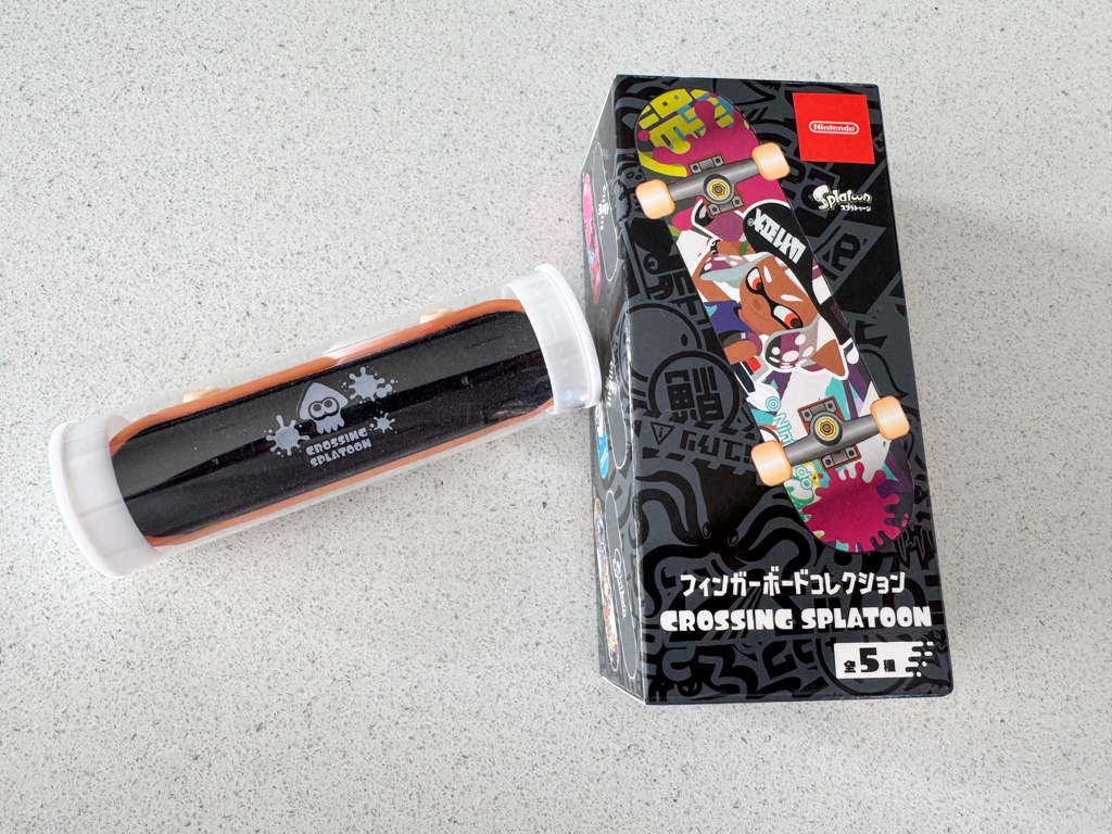 top of Splatoon skateboard souvenir from nintendo museum