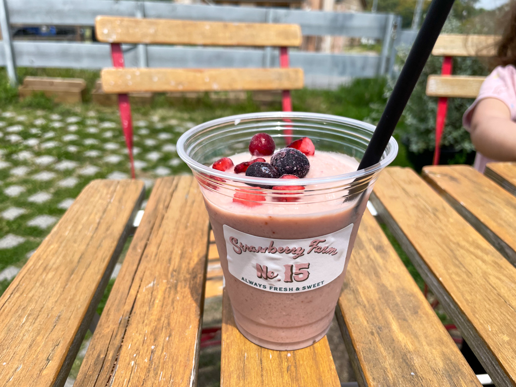 Smoothie from Strawberry Farm No 15 in Osaka