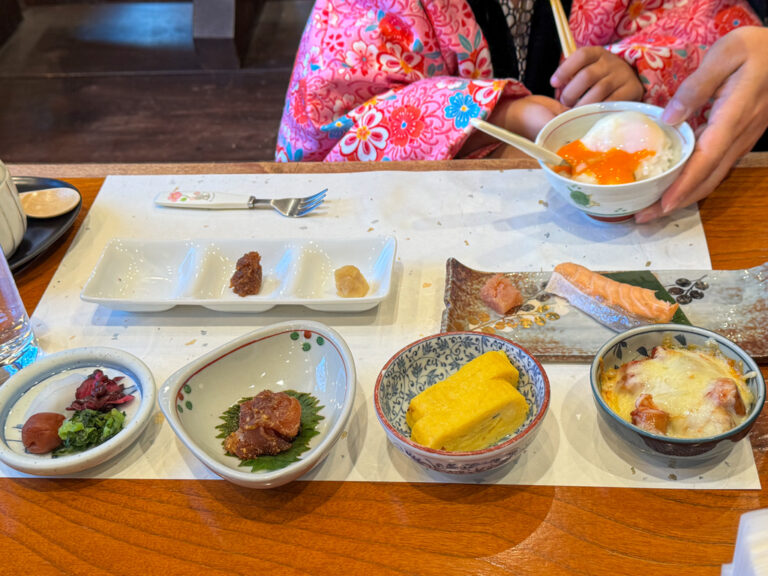breakfast for kids at a ryokan