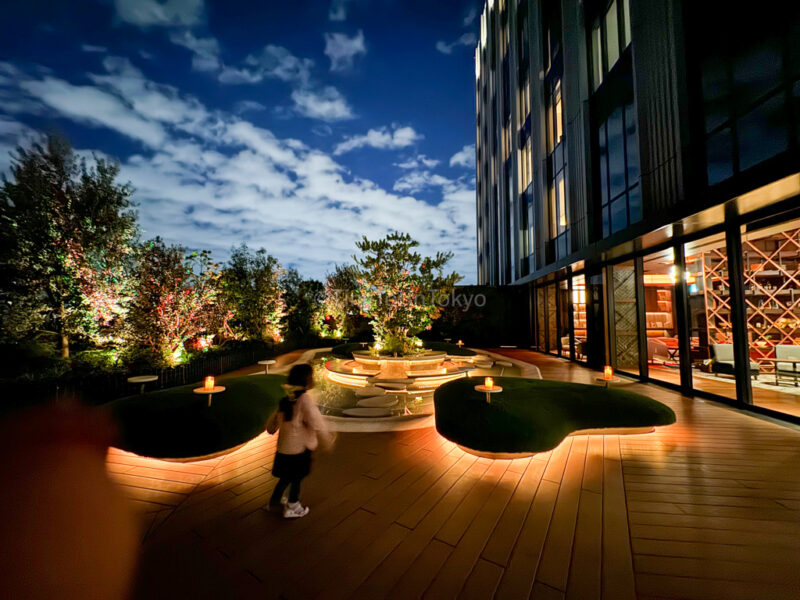 outdoor patio at omo5 tokyo