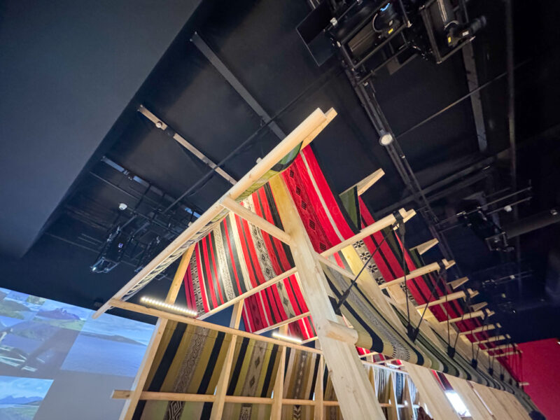 wooden structure inside Chile Pavilion at Osaka Expo