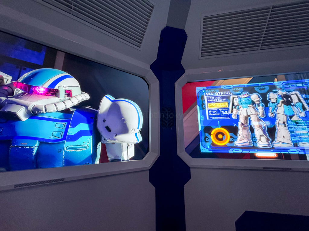 Inside orbital elevator for gundam pavilion