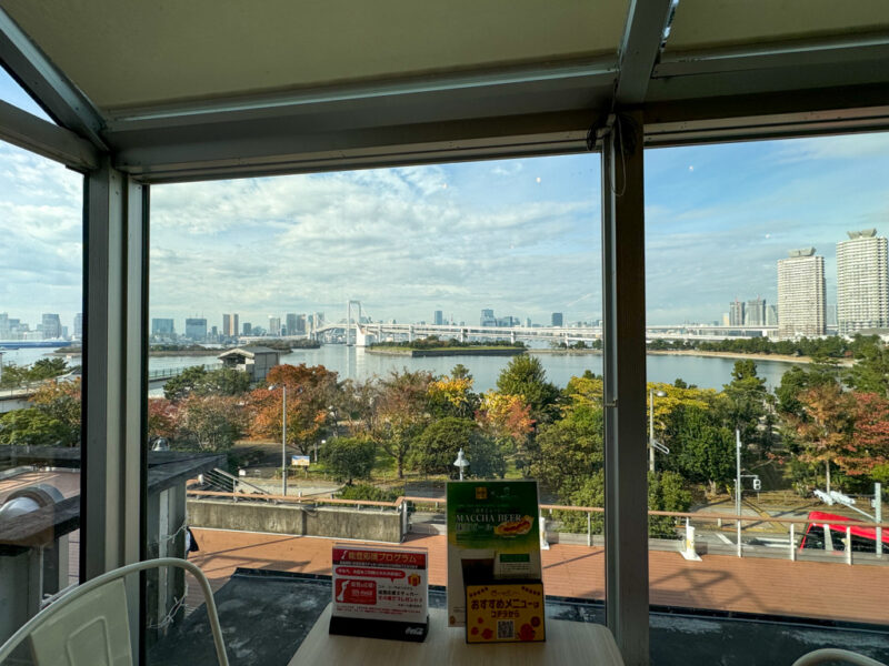 view from Takoyaki museum in Odaiba