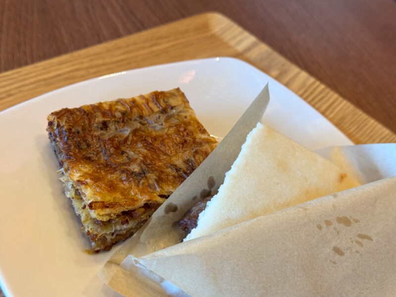 Meat pie at Serbian Pavilion