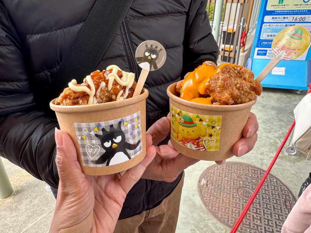 fried chicken character food at Harmonyland