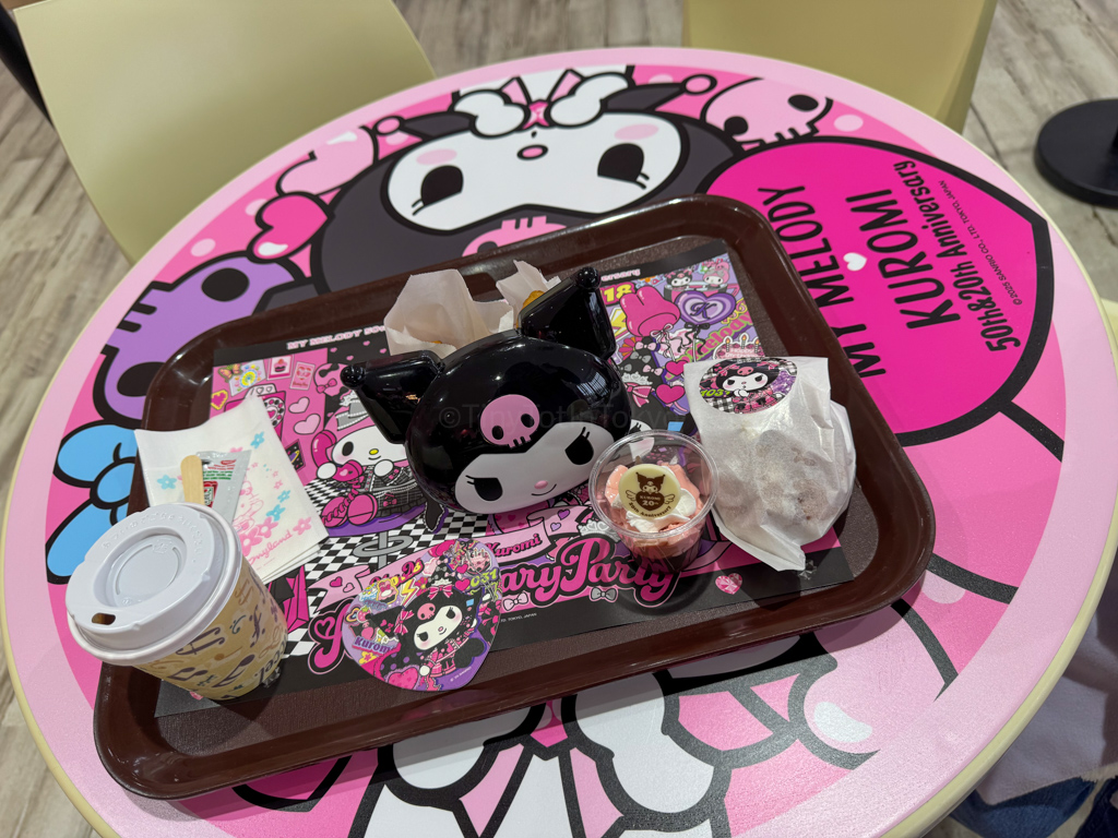 kuromi meal at My Melody & Kuromi Cafe Terrace at Harmonyland