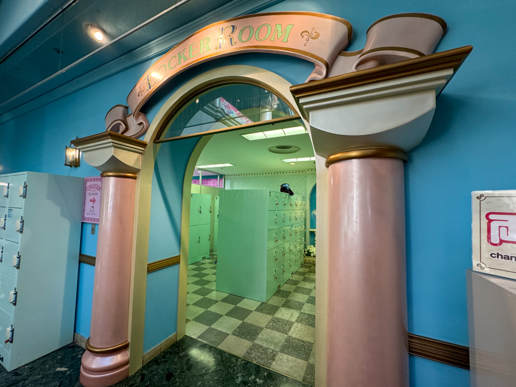 Locker room at sanrio puroland