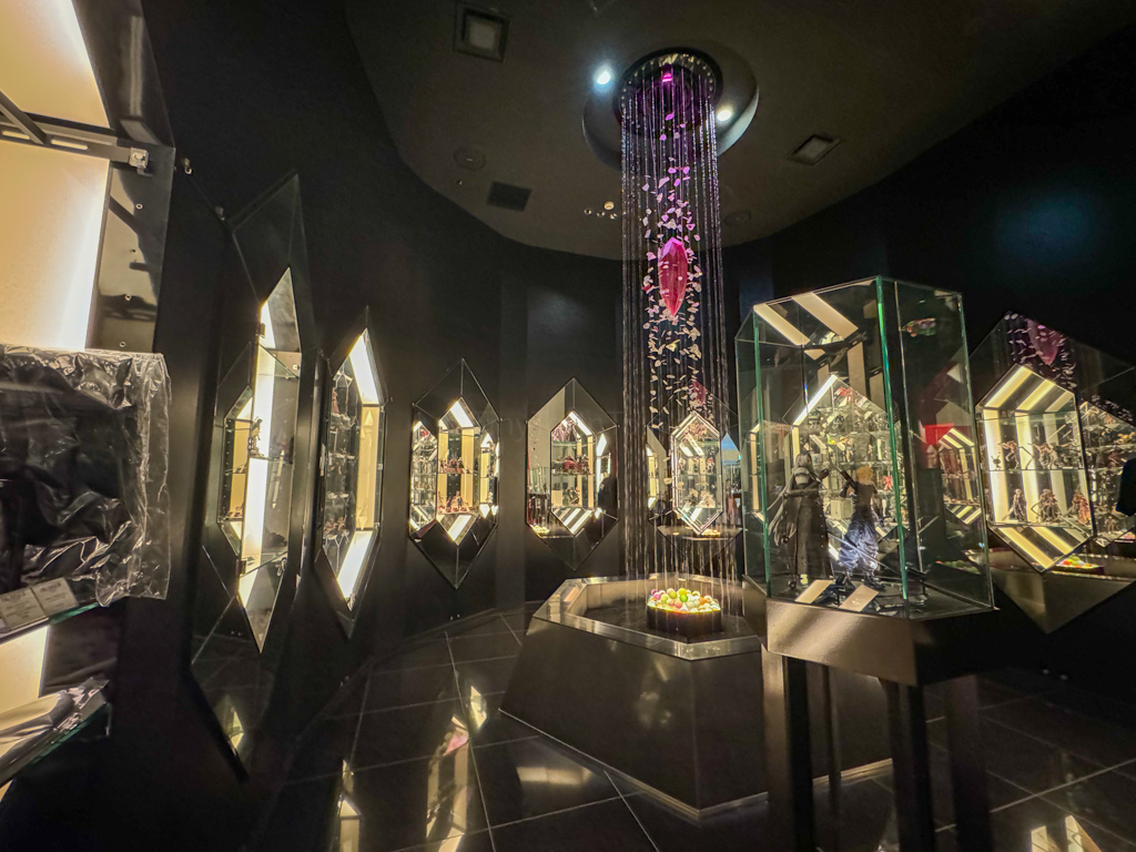 Inside of the ARTNIA Square Enix Cafe and Shop in Tokyo