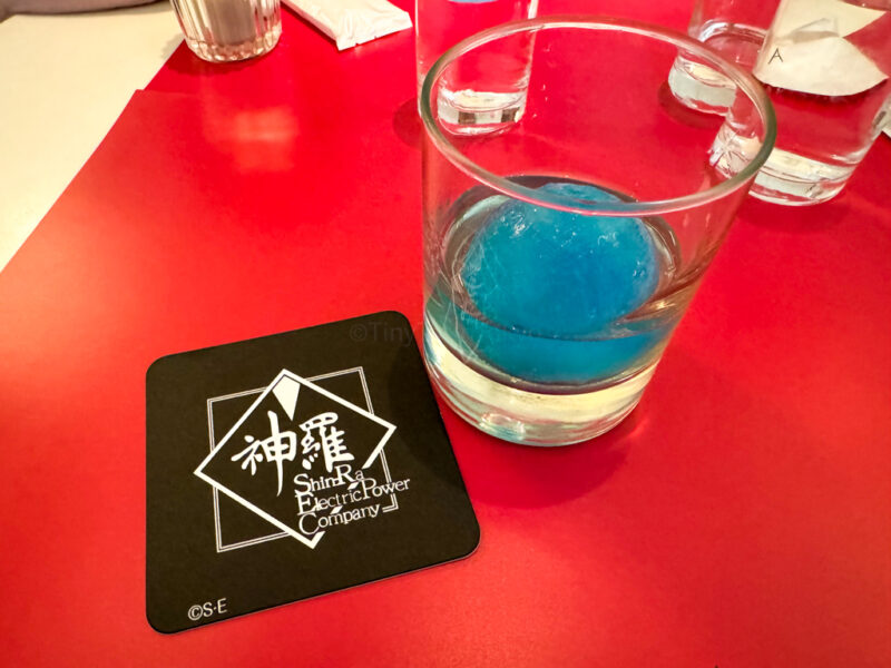 Final fantasy 7 Drink with blue materia in it